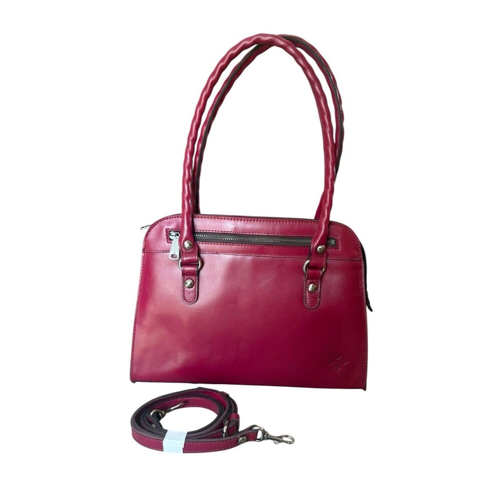 Patricia Nash Calvi Leather Satchel Handbag Shoulder Bag In Magenta Style P27206